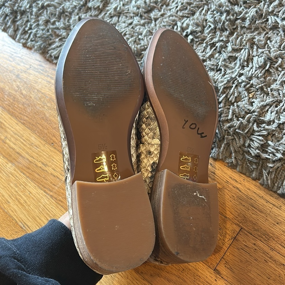 Madewell The Frances Loafer in Snake Embossed Leather Size 5.5 - Picture 8 of 11